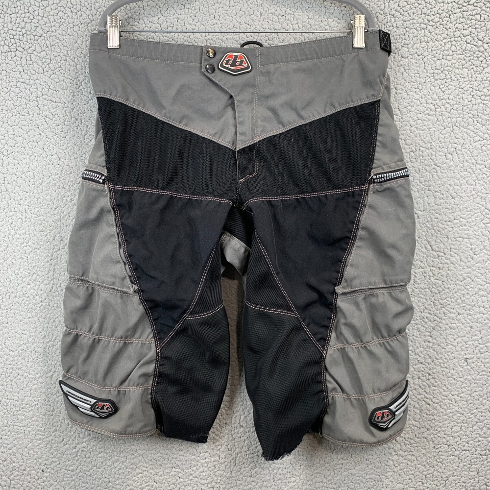 Troy Lee Designs MTB Shorts Men's Size 36 Padded Lined Gray Moto Cycling ***
